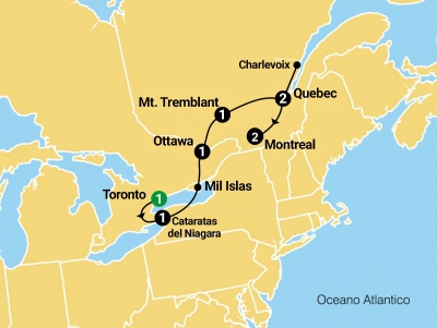 CANADÁ DEL ESTE. 8 noches desde 1595 €