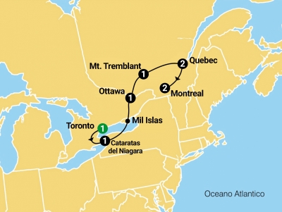 CANADÁ CLÁSICO. 8 noches desde 1318 €